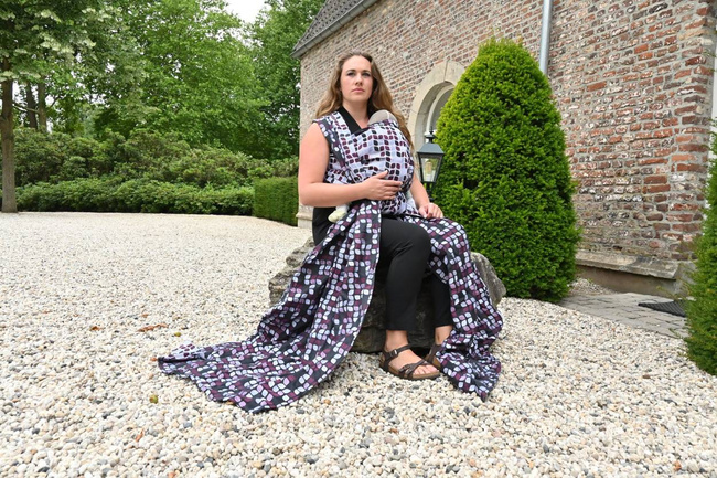 Chusta tkana Yaro Slings - Petals Duo Black Purple Hemp