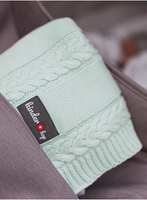 Kinder Hop knitted baby blanket - Turquoise, 90x65, 100% cotton