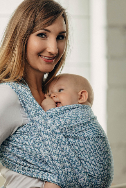 Chusta tkana LennyLamb - LittleLove Sky Blue