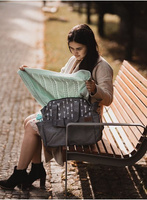 Kinder Hop knitted baby blanket - Turquoise, 90x65, 100% cotton