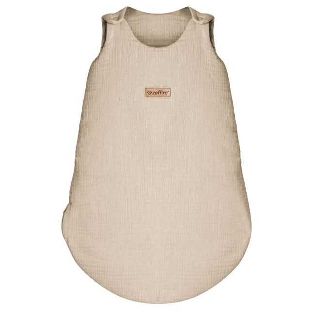 Zaffiro - Zaffiro Full Muslin Sleeping Bag 0.5 TOG 0–6m Beige