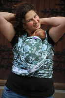 Chusta tkana Yaro Slings - Anemone Trinity Pine Bourette Seacell