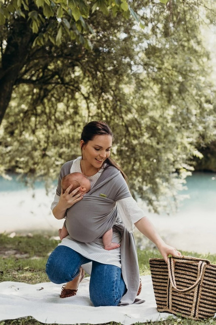 Boba Wrap Stretchy/Elastic Baby Sling - Dark Grey (5m.)