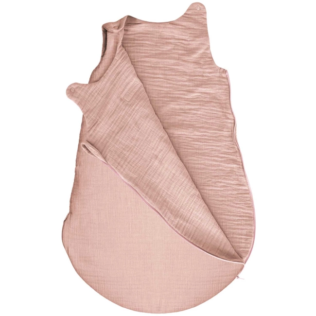 Zaffiro - Zaffiro Full Muslin Sleeping Bag 0.5 TOG 0–6m  - Baby Pink