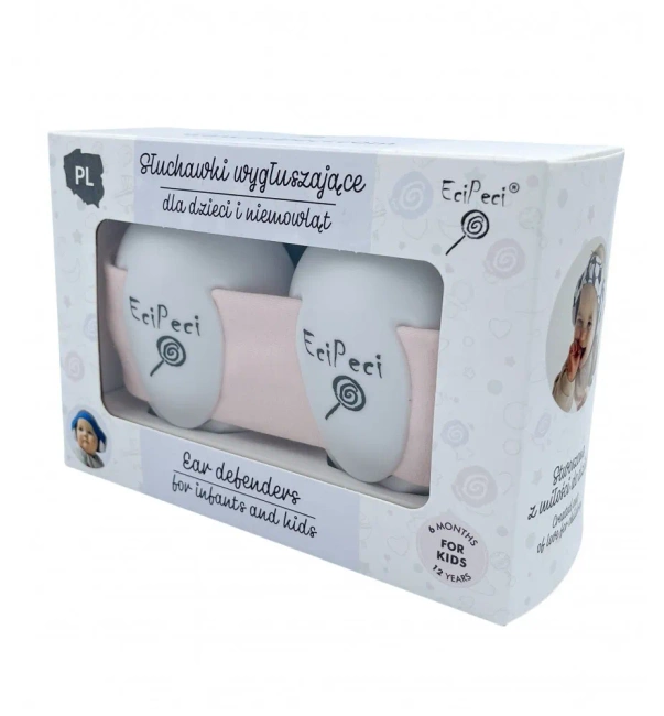 Ecipeci - Słuchawki wygłuszające - Jasny Róż