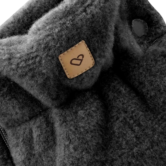 Zaffiro - Stroller Hand Muff Made of Natural Premium Sheep Wool - Anthracite