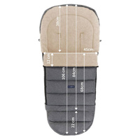 Zaffiro - Śpiwór do wózka iGrow 4.0 Beżowa Wełna premium + Czarny