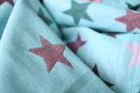 Chusta tkana Yaro Stars Ultra Black Rose Mint