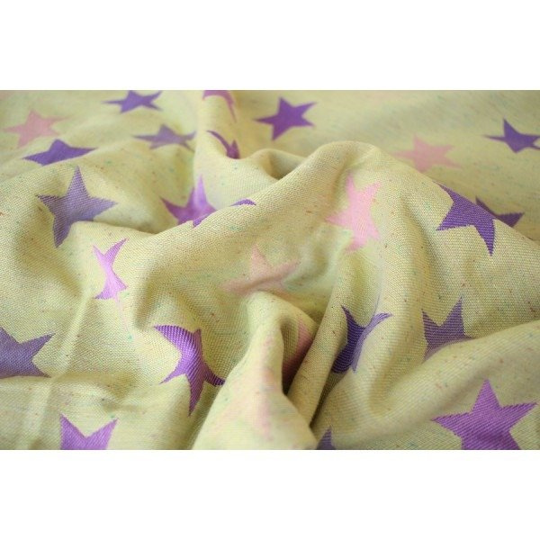 Chusta tkana Yaro Stars Ultra Purple Yellow Confetti