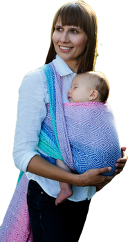 Chusta tkana Little Frog Aurora Cube