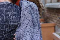 Chusta kółkowa Yaro Sparkling Ultra Navy Grey Repreve