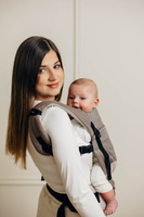 LennyLamb baby carrier - LennyLight - Little Herringbone Caffe Latte