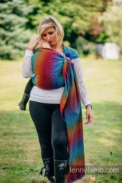 Chusta kółkowa Lenny Lamb Big Love - Tęcza Dark