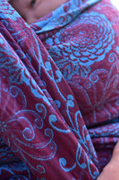 Chusta tkana Yaro Sling - Chrys Ultra Burgundy Sky Linen