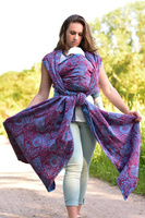 Chusta tkana Yaro Sling - Chrys Ultra Burgundy Sky Linen