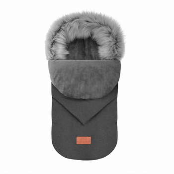 Zaffiro - Scandi iGrow Winter Footmuff with Premium Sheep Wool Grey