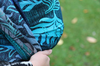 Chusta tkana Yaro Sling - Oasis Duo Aqua Grad Emerald Navy Wool 