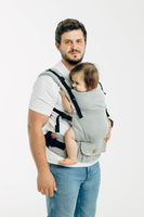 LennyLamb Baby carrier: LennyUpGrade: Little Herringbone Grey