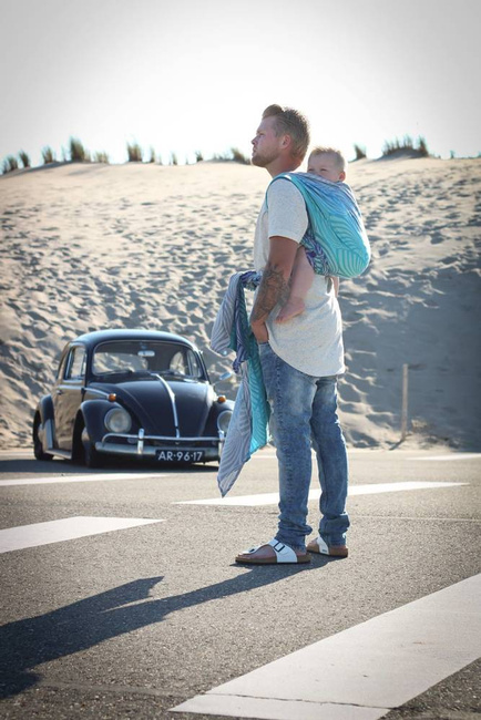 Chusta tkana Yaro Dandy Aqua Grad Repreve