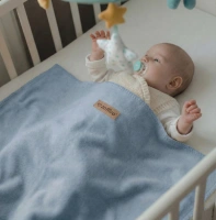 Zaffiro - Koc bawełniany Oslo 75x100cm baby blue