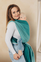 Chusta tkana LennyLamb - Mała Jodełka Ombre Zieleń