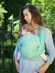 Woven Wrap Yaro Ava Contra Aqua Sand Tussah Bourette