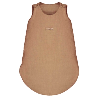 Zaffiro - Zaffiro Full Muslin Sleeping Bag 0.5 TOG 0–6m  - Toffee