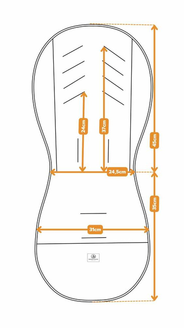 Antypotowa wkładka do wózka - Pomarańczowe Liski