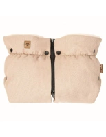 Rękawiczki Mufki do wózka dwuczęściowe Beżowa Wełna premium + Melanż Beżowy 