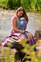 Chusta kółkowa Yaro Slings -Ava Trinity Sienna Rainbow Wool