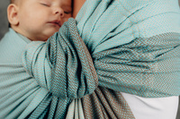 Chusta kółkowa LennyLamb - Mała Jodełka Baby Mint