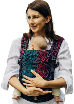 LennyLamb baby carrier - LennyLight - Peacok's Tail Black Opal