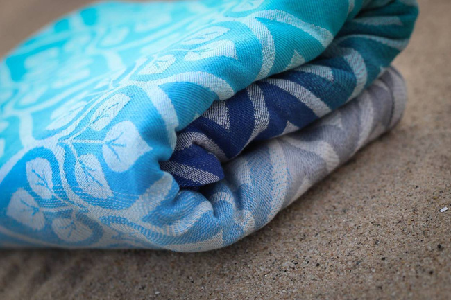 Chusta tkana Yaro Slings - La Vita Aqua Grad Natural Kapok