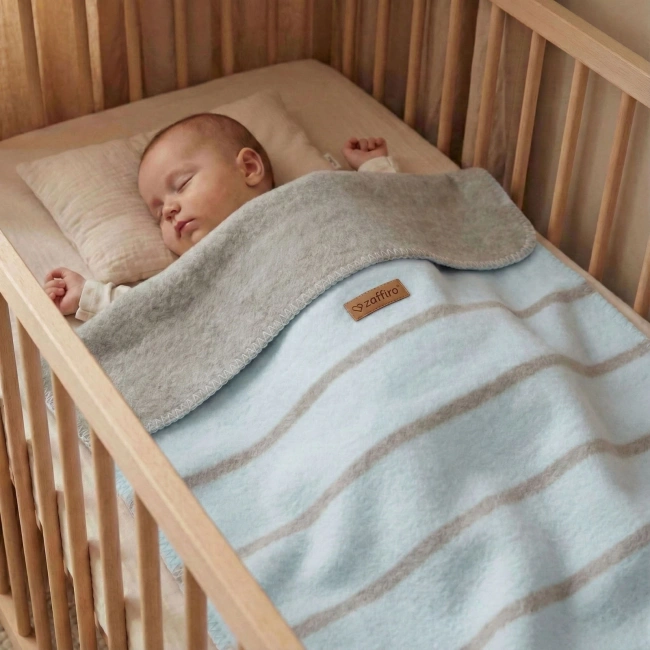 Zaffiro - Alba Cotton Blanket 75x100 baby blue
