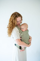 Qusy adjustable ergonomic carrier  2.0 - Olive Twill (Bamboo, Linen, Cotton)