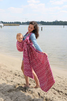 Chusta tkana Yaro Sling - La Vita Duo Fuchsia White Tencel Seacell
