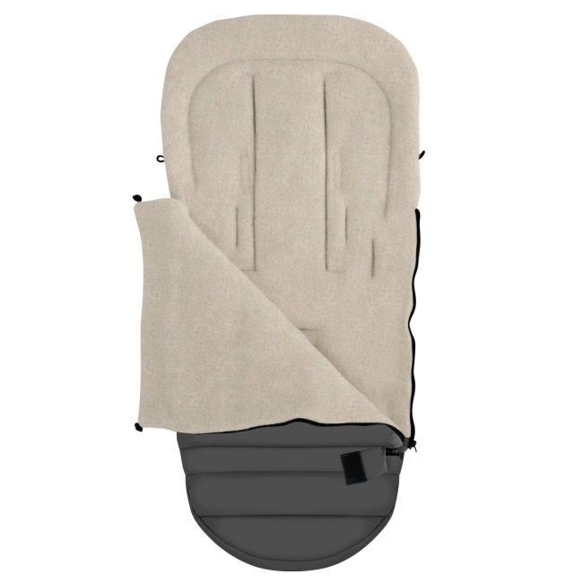 Zaffiro - Aspen iGrow Winter Footmuff with Premium Sheep Wool Anthracite