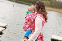 Chusta tkana Yaro Slings La Fleur Fuchsia Flame