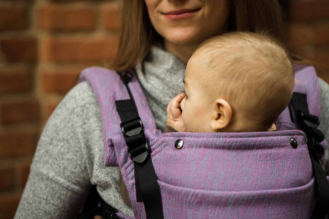 Baby carrier Kavka Multi-age: Dusty Pink Straw