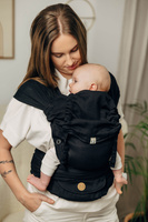 LennyHybrid Half Buckle Carrier - Basic Line Little Herringbone Ebony Black