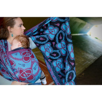 Chusta tkana Yaro Walz Duo Black Blue Red