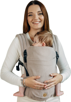 LennyLamb baby carrier - LennyLight - Little Herringbone Almond