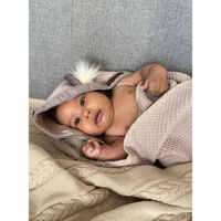 Bubble Hop Baby Towel Cappucino