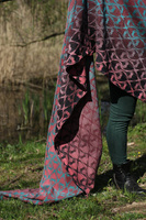 Chusta tkana Yaro Sling - La Fleur Duo Black Turkis Corail Meta