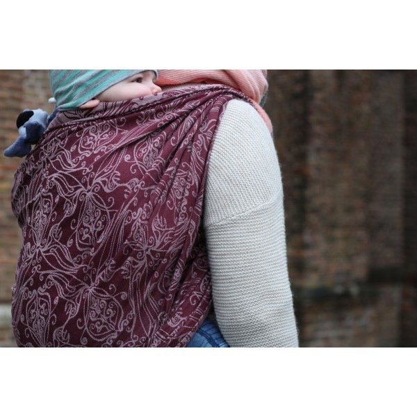 Chusta kółkowa Yaro Elvish Bordeaux Oleander Organic 