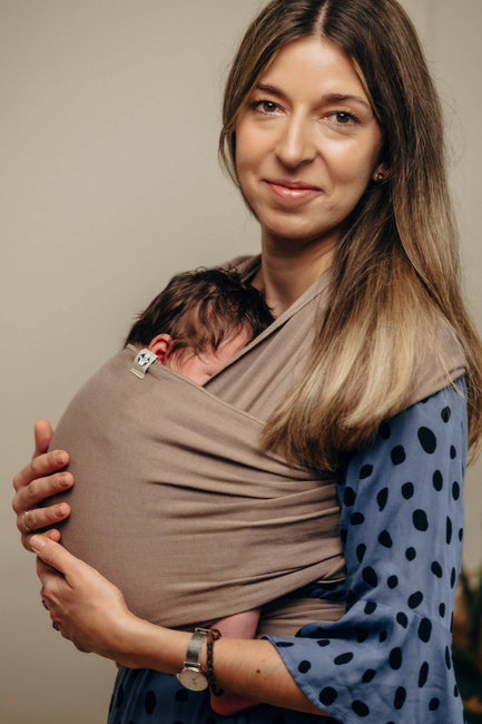 LennyLamb Stretchy/Elastic Baby Sling - Mocha (5m.)