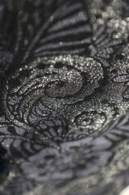 Chusta tkana Yaro Slings - Ava Duo Black Wool Silk Glam
