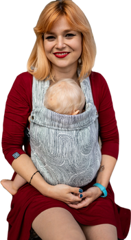 Qusy carrier / Sand Stories Goose Tencel - adjustable ergonomic carrier