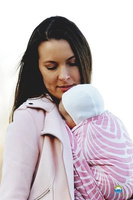 Chusta tkana Little Frog Flamingo Plumes