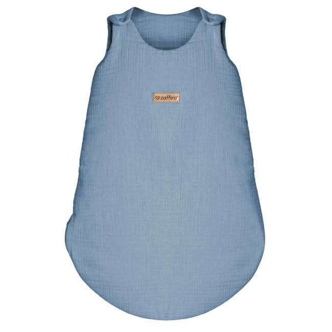 Zaffiro - Zaffiro Full Muslin Sleeping Bag 0.5 TOG 0–6m  - Baby Blue